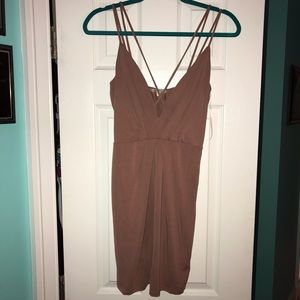 Pink-Nude Body Con Dress